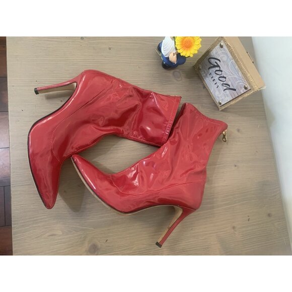 (3) Vero Cuoilo Italy Botas De Tacón Mujer Talla 39 Color Rojo Usadas, - Picture 9 of 16